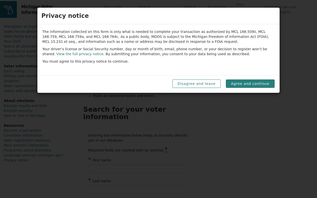 Ypsilanti residents directory Michigan voter information lookup