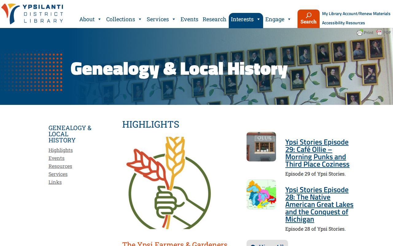 Ypsilanti previous residents district library genealogy and local history resources